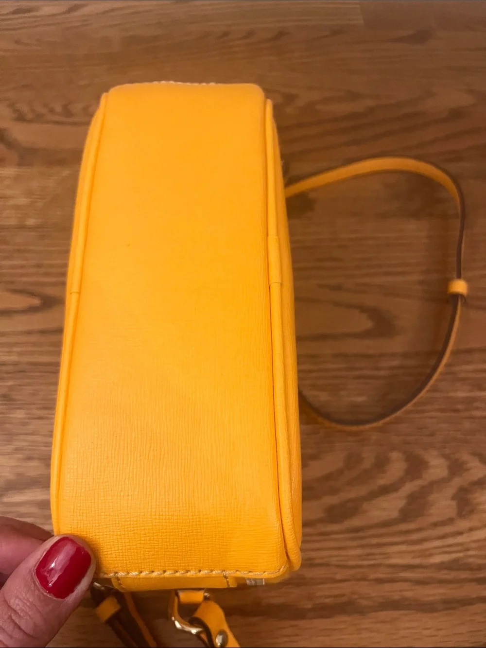Dooney & Bourke Saffiano Camera Crossbody Tangerine Color